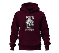Printera Sudadera con capucha Better to be a Wolf of Odin Than a Hoodie, granate, XL