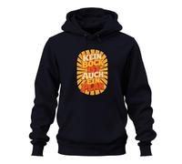 Printera Sudadera con capucha con capucha con texto en alemán "Kein Bock ist auch ein Plan", azul marino, S