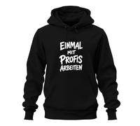 Printera Sudadera con capucha con capucha para trabajar con profesionales, Negro , XL
