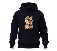Printera Sudadera con capucha con capucha sin café, azul marino, S