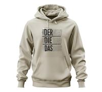 Printera Sudadera con capucha con texto "Der Die Das Grammatik Statement
