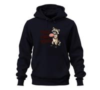 Printera Sudadera con capucha con texto "Du hast etwas verloren Statement Hoodie, azul marino, S