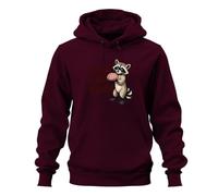 Printera Sudadera con capucha con texto "Du hast etwas verloren Statement Hoodie, granate, L