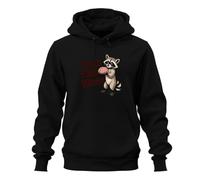 Printera Sudadera con capucha con texto "Du hast etwas verloren Statement Hoodie, Negro , L