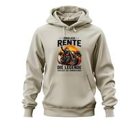 Printera Sudadera con capucha con texto en alemán "Endlich Rente Die
