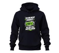 Printera Sudadera con capucha con texto en alemán "Ich Bin Nicht loco Ich Statement Ich, azul marino, M