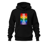 Printera Sudadera con capucha con texto en alemán "Lebe Dein Leben so DASS die AFD etwas Hoodie, Negro , L