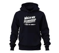 Printera Sudadera con capucha con texto en alemán "Wollen wir Fi(lmgu) cken