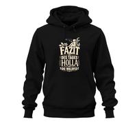 Printera Sudadera con capucha con texto en inglés "Conclusión del día" de Holla die, Negro , XL