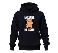 Printera Sudadera con capucha con texto en inglés "Erkenne die Zeichen