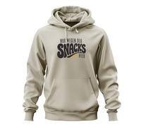 Printera Sudadera con capucha divertida con texto en alemán "Nur wegen der Snacks Hier, naturaleza, S