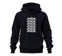 Printera Sudadera con capucha Fuck You Them It This that Everything, azul marino, S