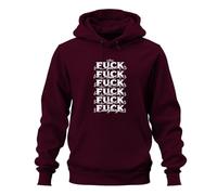 Printera Sudadera con capucha Fuck You Them It This that Everything, granate, S