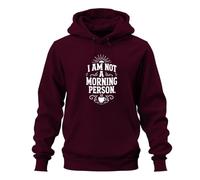Printera Sudadera con capucha "I Am Not A Morning Person Café, granate, S