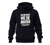 Printera Sudadera con capucha «Ich Bin Nicht wie die Statement Hoodie, azul marino, L