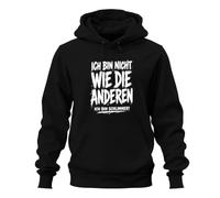 Printera Sudadera con capucha «Ich Bin Nicht wie die Statement Hoodie, Negro , L