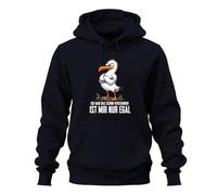 Printera Sudadera con capucha «Ich hab das Schon Statement», azul marino, L