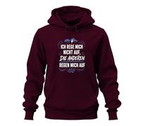 Printera Sudadera con capucha «Ich rege Mich Nicht auf die Statement Hoodie, granate, S
