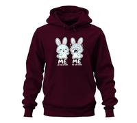 Printera Sudadera con capucha Me on the Outside Me on the Inside, granate, L