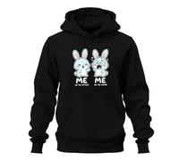 Printera Sudadera con capucha Me on the Outside Me on the Inside, Negro , L