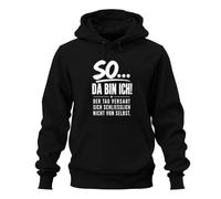 Printera Sudadera con capucha So Da Bin Ich Tag Versaut Statement, Negro