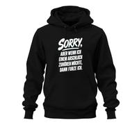 Printera Sudadera con capucha Sorry If I Ein Statement Hoodie, Negro , M