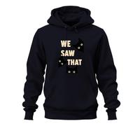 Printera Sudadera con capucha We Saw that Black Cat Statement, azul marino