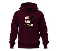 Printera Sudadera con capucha We Saw that Black Cat Statement, granate, M
