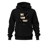 Printera Sudadera con capucha We Saw that Black Cat Statement, Negro , XXL
