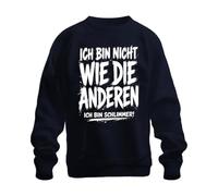 Printera Sudadera con texto en alemán "Ich Bin Nicht wie die Ananderen Statement Sweat", azul marino, 3XL