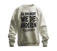 Printera Sudadera con texto en alemán "Ich Bin Nicht wie die Ananderen Statement Sweat", naturaleza, S
