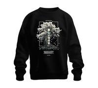 Printera Sudadera Hokkaido Japón Sakura Y2K, Negro , L