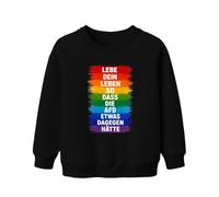 Printera Sudadera infantil con texto en alemán "Lebe Dein Leben so DASS die AFD, Negro , 116