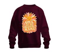 Printera Suéter de la abuela es la mejor mamá sol flores sudadera, granate, XL