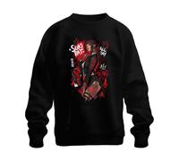 Printera Suki Rat All Day Anime Girl Japan Y2K Sudadera, Negro , XL