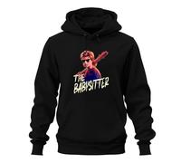 Printera The Babysitter Slasher Gafas de Sol Espinosas Muslo 80s Steve Harrington Unisex Sudadera con Capucha, Negro , S