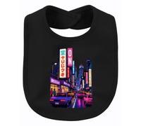 Printera Tokyo Japan City Night Neon Y2K - Babero para bebé, Negro , Talla única