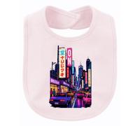 Printera Tokyo Japan City Night Neon Y2K - Babero para bebé, Rosa., Talla única