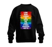Printera Vive tu vida así que la AFD algo sudadera, Negro , XXL