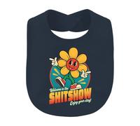 Printera Welcome To The Shitshow - Babero retro divertido con flores de | Enjoy Your Stay, sarcasmo, ironía, humor negro, pantalones de goma, figura de cómic, humor de trabajo, día a día, caos