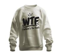 Printera WTF Where's the Food Sudadera divertida de hambre, naturaleza, XL