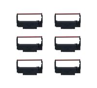 Printerfield EPSON ERC38 (6 Pack) POS Printer Ribbon Cartridge for Epson ERC30 ERC34 ERC38 NK506 Printer TMU200/300 Cash Register - Black & Red