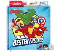 PRINTHOUSE Libro de amigos de la escuela para jóvenes Vengadores, incluye pegatinas, producto oficial de Marvel, regalo de escolarización, relleno de bolsas escolares, escolarización, niño, libro de