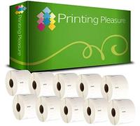 Printing Pleasure 10 x 11354 Cinta para impresoras de Etiquetas Compatible con Dymo LabelWriter & Seiko | 57mm x 32mm | 1000 Etiquetas por Rollo
