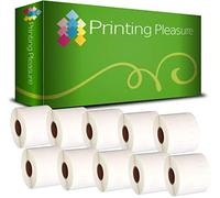 Printing Pleasure 10 x 99014 Cinta para impresoras de etiquetas compatible con Dymo LabelWriter & Seiko | 54mm x 101mm | 220 Etiquetas por Rollo