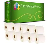 Printing Pleasure 10 x Zebra 72mm x 36mm Etiquetas para Zebra Type Impresoras | 1000 Etiquetas por Rollo | Térmica Directa