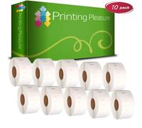 Printing Pleasure 10x Compatible 99012 36mm x 89mm Cinta de Etiquetas (260 Etiquetas por Rollo) para Dymo LabelWriter 4XL 450 400 330 320 310 Twin Turbo Duo Seiko SLP 450 400 240 200 120 100 Pro Plus