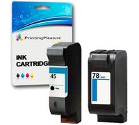 Printing Pleasure 2 Cartuchos de Tinta Compatibles para Color Copier 180 280, Deskjet 1180c 1220c 1280 6120 9300 930c 959c 970cxi, Fax 1220 | Reemplazo para HP 45 (C51645AE) y 78 (C6578AE)