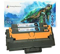 Printing Pleasure 2 Compatibles Cartuchos de tóner para DELL B1260 B1260DN B1265 B1265DN B1265DNF B1265DFW - Negro, Alta Capacidad