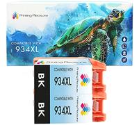 Printing Pleasure 2 Compatibles HP 934XL Cartuchos de Tinta Reemplazo para HP Officejet Pro 6230 6812 6815 6820 6825 6830 6835 - Negro, Alta Capacidad